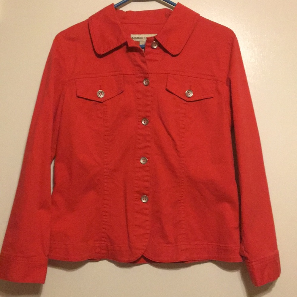 Bamboo Traders Light Jeans Jacket Sz PM EUC